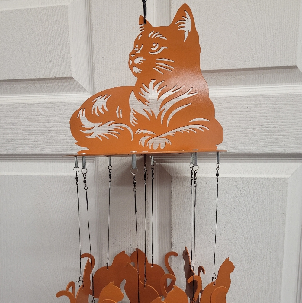 Orange Cat Wind Chime